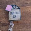 Spill The Tea Badge Reel, Funny badge reel,  Retractable Badge Reel, Interchangeable Badge Reel, Night Shift