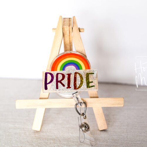 il_fullxfull.3064340341_f30b Gay Pride Badge Reel, LGBT Pride Retractable Badge Reel, Rainbow ID Holder