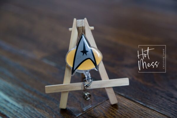 Star Trek Badge Reel, Personalized Space Badge ID, Science Retractable Lanyard, Teacher Badge, Scientist, Nurse Badge Reel
