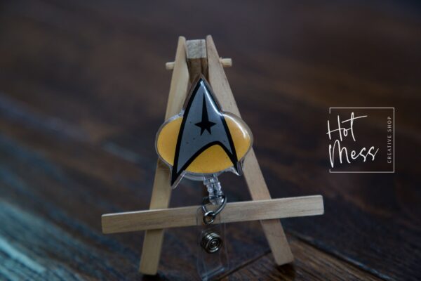 Star Trek Badge Reel, Personalized Space Badge ID, Science Retractable Lanyard, Teacher Badge, Scientist, Nurse Badge Reel