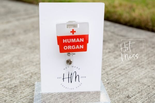 Transplant Team Badge Reel,  Organ Donation Badge Reel, RN ID Holder, Retractable Acrylic Badge Reel, Nurse Gift
