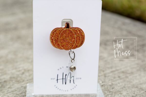 Pumpkin Badge Reel, Fall Badge Reel, Thanksgiving Badge Reel, Halloween Badge Reel, Autumn Badge Reel