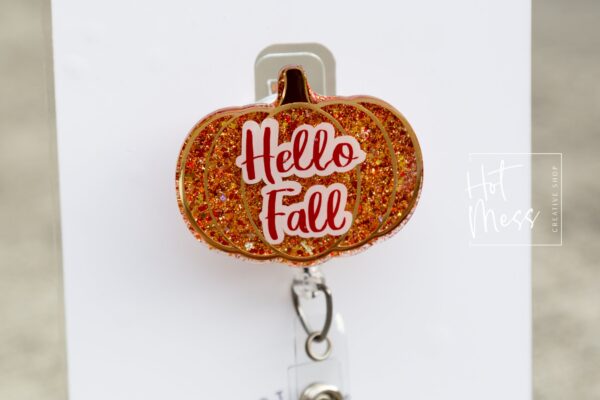 Fall Badge Reel, Pumpkin Badge Reel, Thanksgiving Badge Reel, Halloween Badge Reel, Autumn Badge Reel