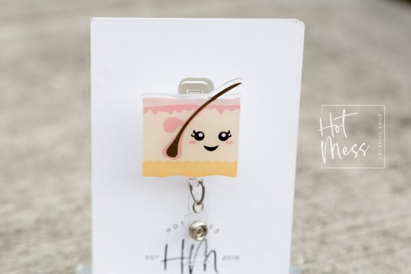 Dermatologist Badge Reel, Skin Badge Reel, Name Tag Holder, Hair Follicle Work ID