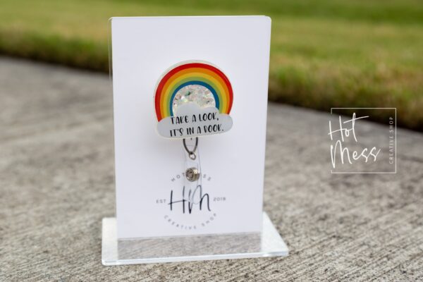 Librarian Badge Reel, Gift for book lover, Interchangeable Badge Reel, Retractable Badge Reel, Teacher Badge reel