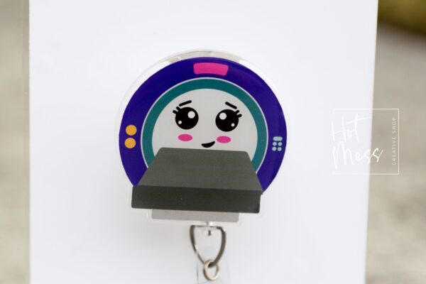 MRI Badge Reel, Cute Nurse Badge Reel, radiology badge reel, Retractable Acrylic Badge Reel, Nurse Gift, Night Shift