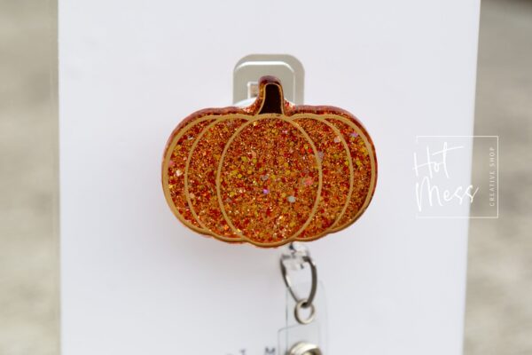 Pumpkin Badge Reel, Fall Badge Reel, Thanksgiving Badge Reel, Halloween Badge Reel, Autumn Badge Reel