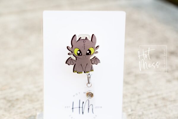 Cute Dragon Badge Reel, Pediatric Nurse Badge Reel, Pediatrician Badge, Teacher ID Holder