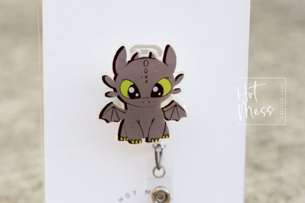 Cute Dragon Badge Reel, Pediatric Nurse Badge Reel, Pediatrician Badge, Teacher ID Holder