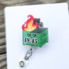 Shift Change Badge Reel, Dumpster fire, Nurse Badge Reel, Funny badge reel, Retractable ID Holder, Interchangeable, Glitter Badge Reel