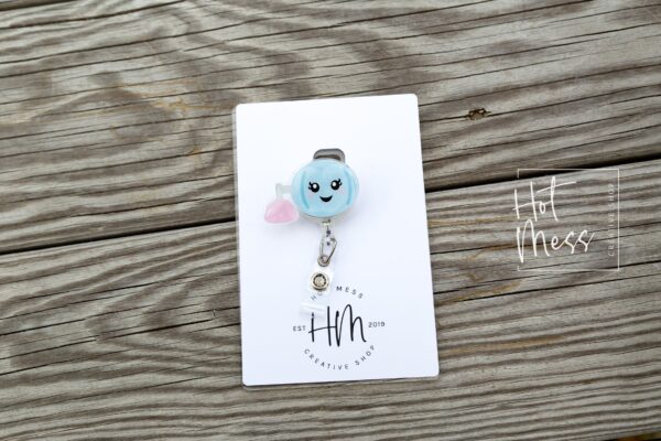 il_fullxfull.3383109613_ovy7 Respiratory Therapy Badge Reel, Ambu Bag Badge, Retractable ID Holder, Interchangeable Badge Reel