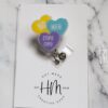 Valentines Day Badge Reel, Anti-Love Hearts,  Nurse Badge Reel, Retractable ID Holder, Interchangeable, Glitter Badge Reel