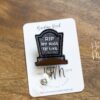 RIP My Will to Live Tombstone Funny Badge Reel, RN ID Holder, Retractable Acrylic Badge Reel, Nurse Gift, Night Shift, Office Badge Reel