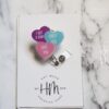 Valentines Day Badge Reel, Love Hearts,  Nurse Badge Reel, Retractable ID Holder, Interchangeable, Glitter Badge Reel
