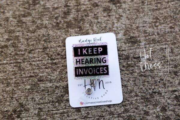 Billing Badge Reel, Accounting ID Holder, Funny Badge Holder
