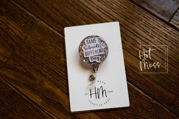 Surgical Tech Badge Reel, scrub tech ID Holder, Surgical Technologist Retractable Acrylic Badge Reel