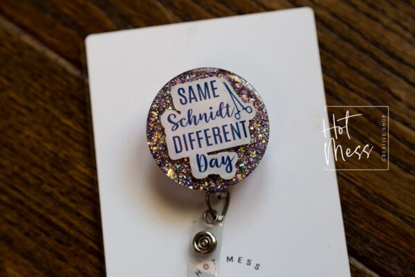 Surgical Tech Badge Reel, scrub tech ID Holder, Surgical Technologist Retractable Acrylic Badge Reel