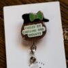 Fueled by Caffeine and Anxiety Funny Badge Reel, RN ID Holder, Retractable Acrylic Badge Reel, Teacher Badge Reel