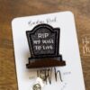RIP My Will to Live Tombstone Funny Badge Reel, RN ID Holder, Retractable Acrylic Badge Reel, Nurse Gift, Night Shift, Office Badge Reel