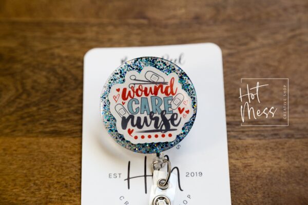 Wound Care Nurse Badge Reel, RN ID Holder, Retractable Acrylic Badge Reel, Nurse Gift, Boo Boo Crew