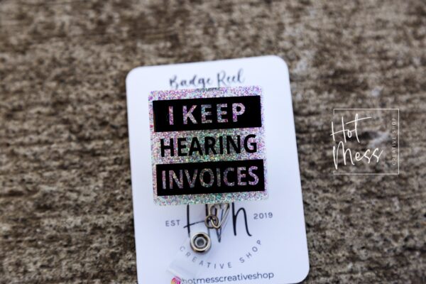 Billing Badge Reel, Accounting ID Holder, Funny Badge Holder