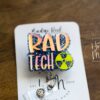 il_fullxfull.3742150556_p1ev Rad Tech Badge Reel, SILVER HOLOGRAPHIC Glitter Badge Reel, Retractable ID Holder, Interchangeable Badge