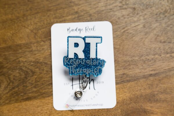 il_fullxfull.3748192697_7ysn Respiratory Therapist Badge Reel, RT ID Holder, ICU Nurse, Retractable Badge