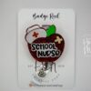 School Nurse Badge Reel, Glitter ID Holder, School Nurse Gift