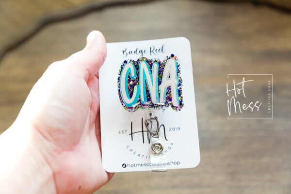 CNA Badge Reel, Certified Nursing Assistant Retractable ID, CNA Gift, Medical Badge reel