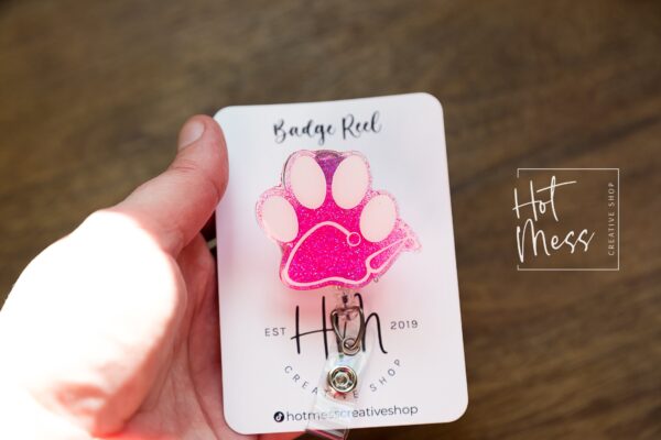 Vet Badge Reel, Vet Tech Badge Holder, Retractable Acrylic Badge Reel, Vet Gift