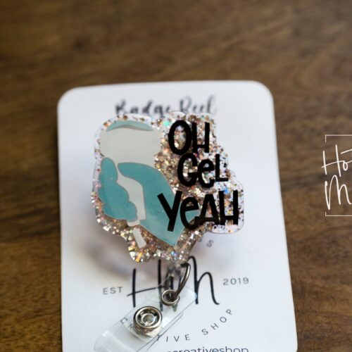 il_fullxfull.3789743137_3k4e Sonographer Badge Reel, Oh Gel Yeah Badge Reel, Funny badge reel, ultrasound tech, rdms gift