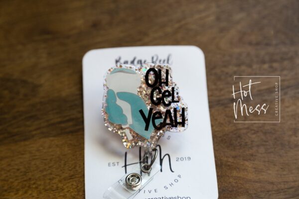 il_fullxfull.3789743137_3k4e Sonographer Badge Reel, Oh Gel Yeah Badge Reel, Funny badge reel, ultrasound tech, rdms gift