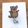 Adorable Sugar Glider Badge Reel: Retractable ID Holder for Teachers, Nurses & Animal Lovers