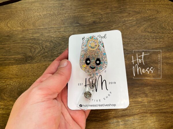 Stoma Bag Badge Reel, Ostomy Bag pin, colostomy bag Badge ID