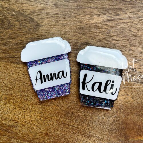 il_fullxfull.3800560410_g8e0 Barista Badge Reel, barista gift, Barista ID Holder, Interchangeable, Glitter Badge Reel