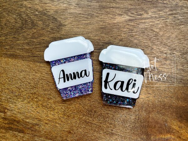 il_fullxfull.3800560410_g8e0 Barista Badge Reel, barista gift, Barista ID Holder, Interchangeable, Glitter Badge Reel