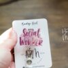 Social Worker Badge Reel, Retractable Badge Reel, Interchangeable Badge Holder, social worker gift