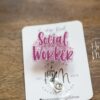 Social Worker Badge Reel, Retractable Badge Reel, Interchangeable Badge Holder, social worker gift