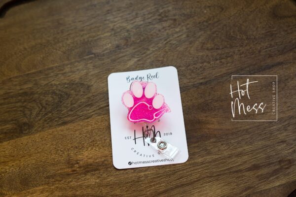 Vet Badge Reel, Vet Tech Badge Holder, Retractable Acrylic Badge Reel, Vet Gift