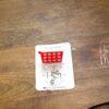 Red Shopping Cart Badge Reel, Customer Service badge reel, Store name tag holder