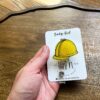 Hard Hat Badge Reel, Construction Pin, Retractable Acrylic Badge Reel, Interchangeable ID Holder