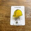 Hard Hat Badge Reel, Construction Pin, Retractable Acrylic Badge Reel, Interchangeable ID Holder
