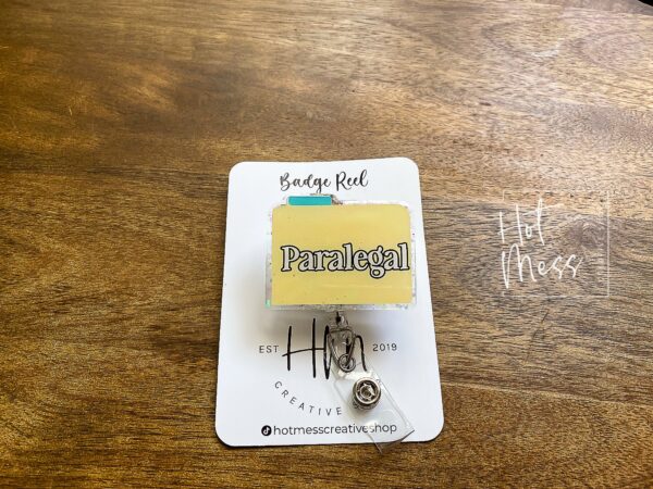 Paralegal badge reel, law id holder, Paralegal gift