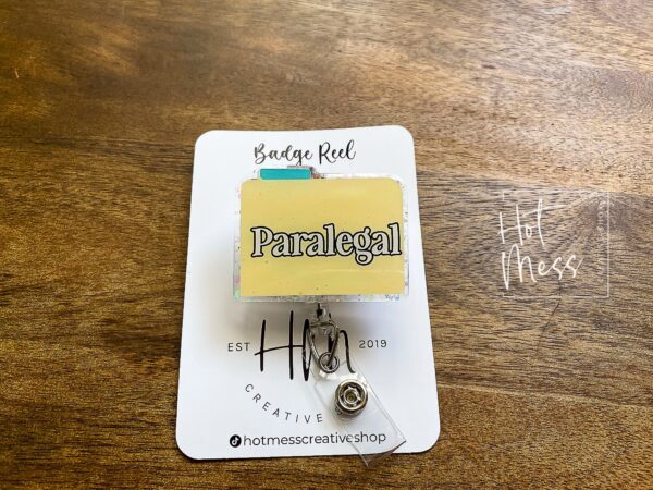 Paralegal badge reel, law id holder, Paralegal gift