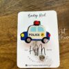 Police car Badge Reel, police support badge, Police ID Holder, Retractable Acrylic Badge Reel, law enforcement