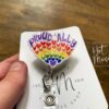 il_fullxfull.3854222966_kpmy LBGTQ Ally Badge Reel, Gay Pride Badge Reel, LGBT Pride Retractable Badge Reel, ID Holder, love is love badge reel
