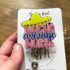 Nacho Average Nurse Badge Reel, Retractable Badge Reel, Interchangeable Badge Reel, Funny Nurse ID Holder, Nurse Gift