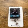 Never Again Clothes Hanger Funny Glitter Badge Reel, Feminist Badge Reel, Interchangeable ID holder