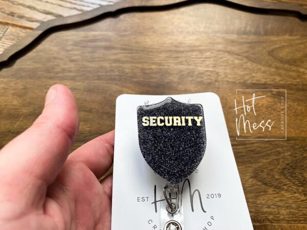 Security Badge Reel, RN ID Holder, Retractable Acrylic Badge Reel, Security Lapel Badge Reel