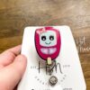 Glucose Meter Badge Reel, Cute Badge Reel, Diabetes Pin, Retractable Badge Reel, Interchangeable Badge Reel